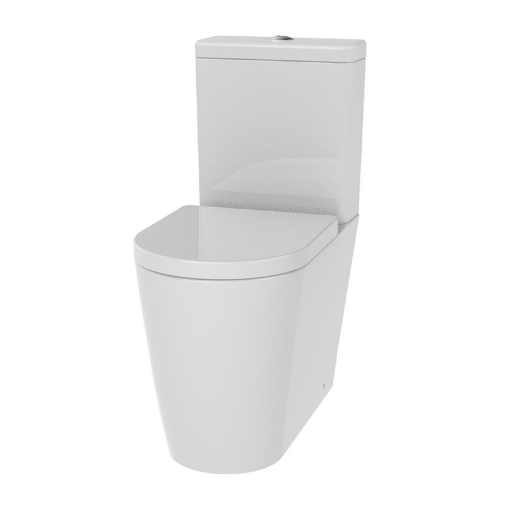 Product cut out image of The White Space Lab Closed Back Comfort Height Rimless Close Coupled Toilet - LABW14 LABANW5